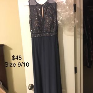 Dark grey formal dress! A little stretchy size9/10